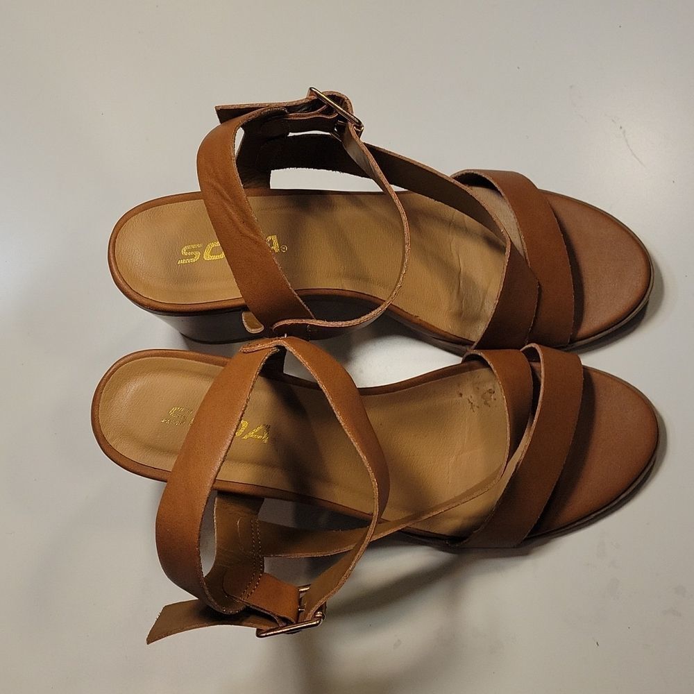 Soda Side Strap Stacked Heel Open Toe Sandal - image 7